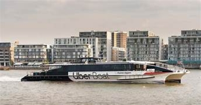 Uber boat from Embankment Pier to Woolwich {Royal Arsenal} then 6 mile Walk.